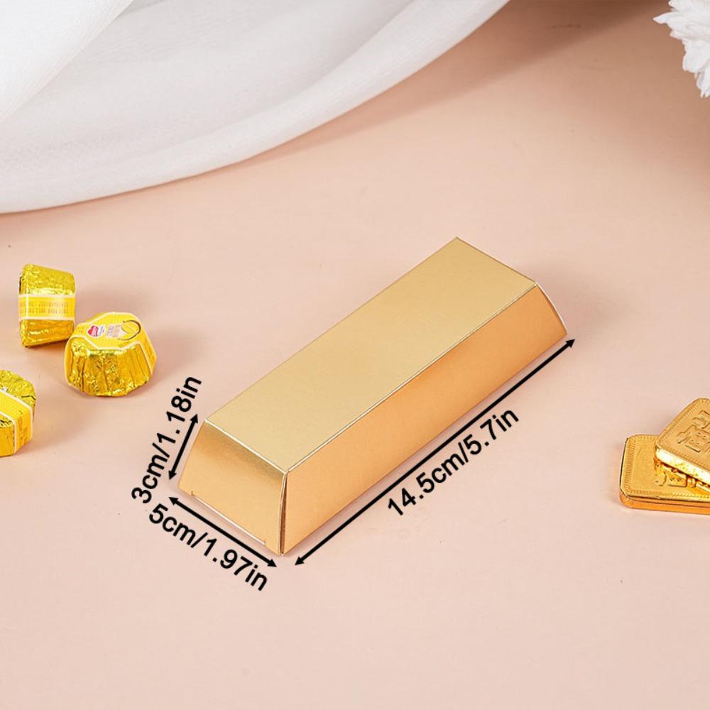 30 Stück Goldbarren Partygeschenkschachteln Papiergeschenkschachteln Simulierter Folien-Gold Leckerlischachteln Faltbare Geschenkverpackung Geschenkbox für Piraten-Casino Verpackungsbox