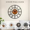 Large Metal Wall Clock – Big Wall Decor Metal Art for Living Room Hall Bedroom | Designer Analog Hanging Clock