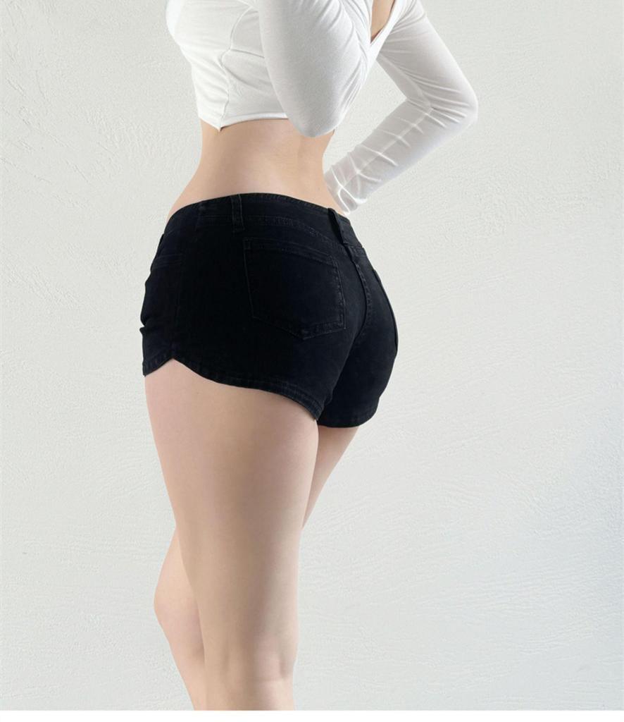 Women's Sexy Lace-Up Low-Rise Denim Shorts - Summer Slim Fit
