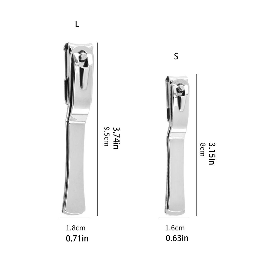 360 Degree Rotating Stainless Steel Nail Clipper With Anti Splash Design And Wide Blade For Thick Nails