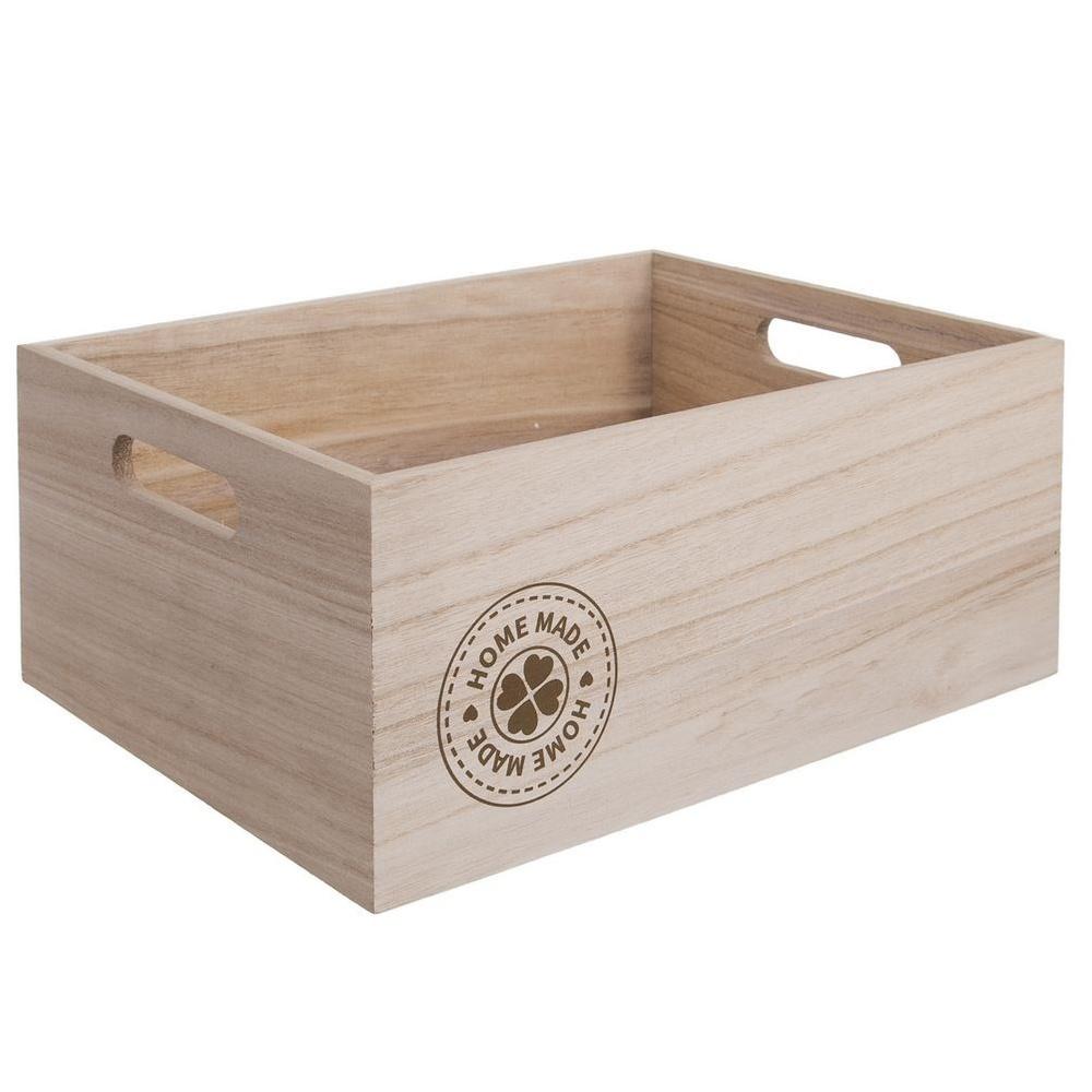 HAUSGEMACHTE Holzaufbewahrungsbox 31x21x13 cm