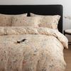 Pastoral A-Class Cotton Linen Buttoned Bedding Set: High-End, Skin-Friendly, Comfortable.