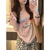 Korean Purchasing Graffiti Style Short-sleeved T-shirt Women's Summer New Pure Cotton Printing Loose American Versatile and Thin Top