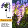 2X Solcelle Hagelys Kunstige Wisteria Blomster Solcellelys Utendørs Hagebelysning, LED Hage Solcellelys For Gårdsplass/Terrasse/Landskap/Gangvei