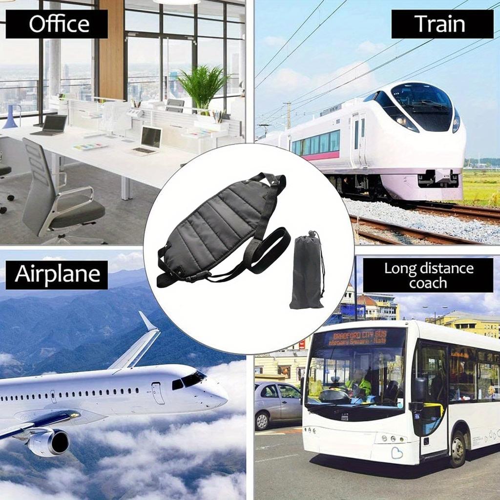 Adjustable Travel Foot Hammock - Airplane Foot Rest Hammock for Comfort  Hammock for Flights, Lightweight Travel Access KTY