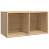 Schallplattenaufbewahrungsbox, Buchaufbewahrungsbox, Sofabeistelltisch, Aufbewahrungsbox, 71x34x36 cm