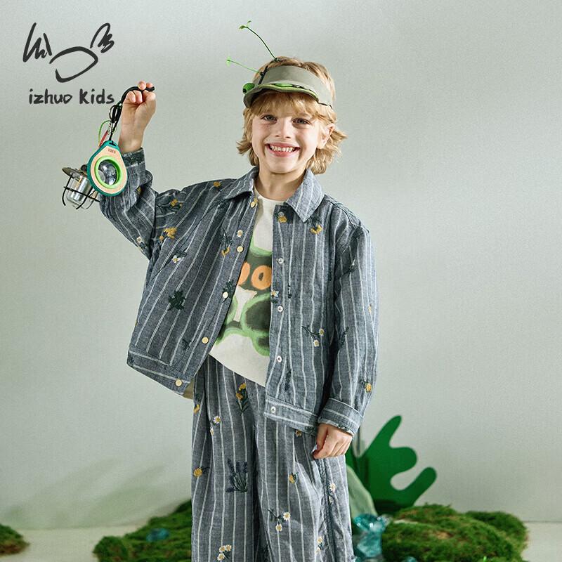Kids Three-Eyed Rabbit Cotton Linen Jacket 140 cm