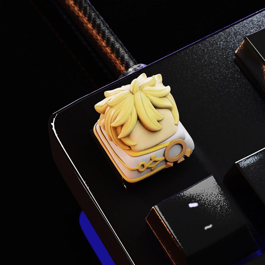 Genshin Impact Artisan Keycap Resin Custom Personalized Keyboard Cap Cute Anime KeyCap for Mechanical Keyboard Accessories Gifts