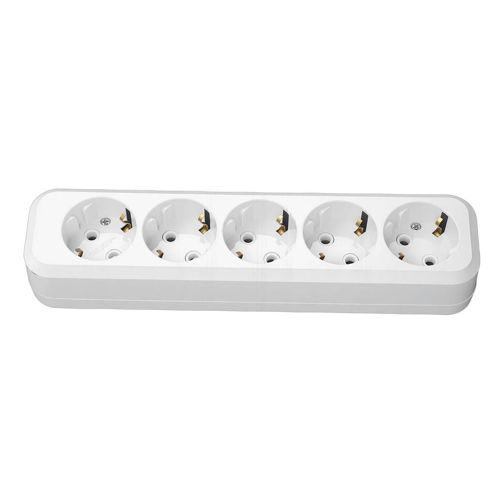 European Plug Socket Panel 16A Current Round Hole Plug Socket Wall Power Outlet Panel for Home Appliances 10 Holes