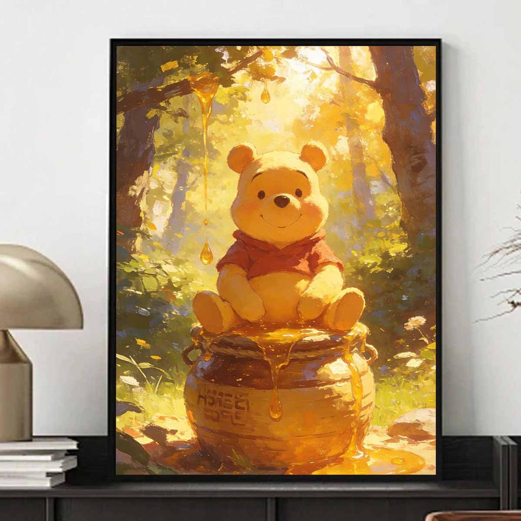 Disney Winnie the Pooh Honey Pot Diamond Painted Mosaic Art Painting Kit Handmade DIY Gift Home Decor