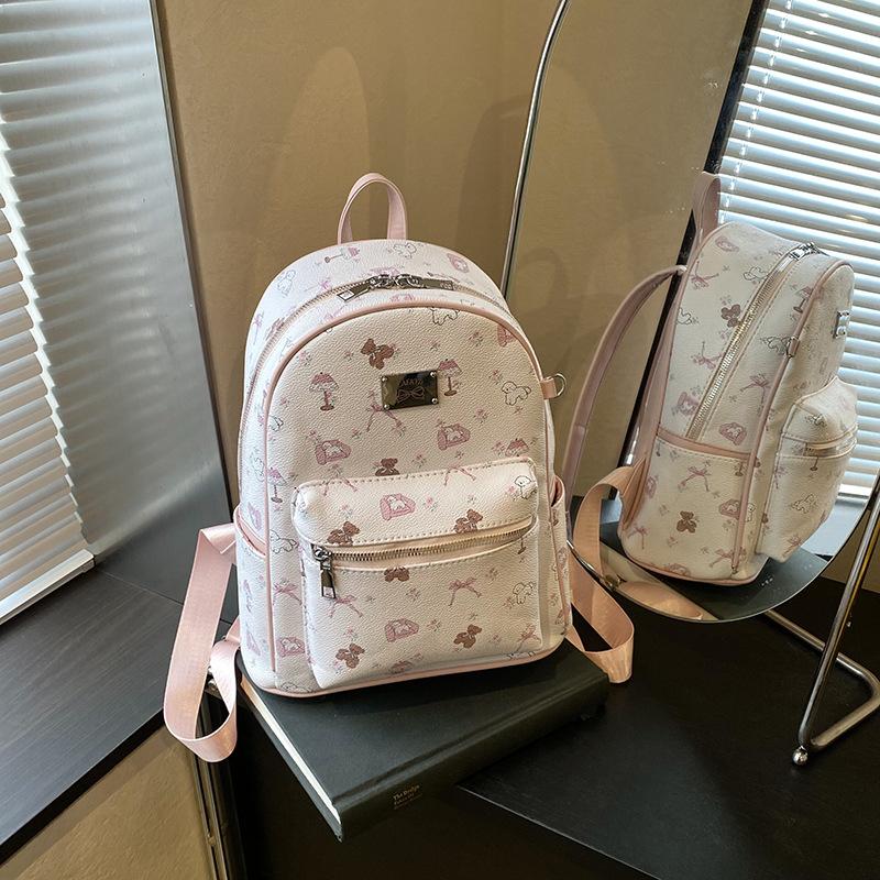 

Popular niche backpack women s bag fashionable summer new high-value commuter college bag рожевий