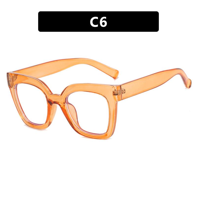 

Color Matching Cat Eye Simple Flat Mirror Anti-Blue Light Personalized Glasses Frame Plain Makeup Versatile Glasses Frame metal hinge шампанского