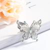 Fashion Jewelry Opal Stone Crystal Gold/Silver Women Brooch Pin Rhinestone Butterfly Brooch Pin