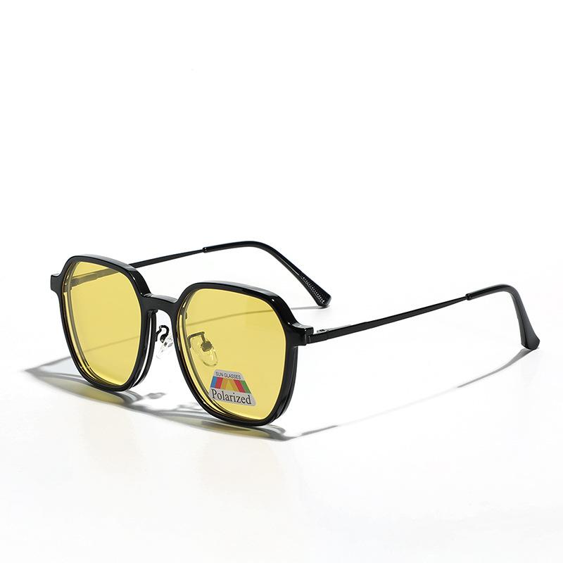 Magnetische Brillensets, Brillen, Quadratische Metallsonnenbrillen, Polarisierte Sonnenbrillen Für Damen,