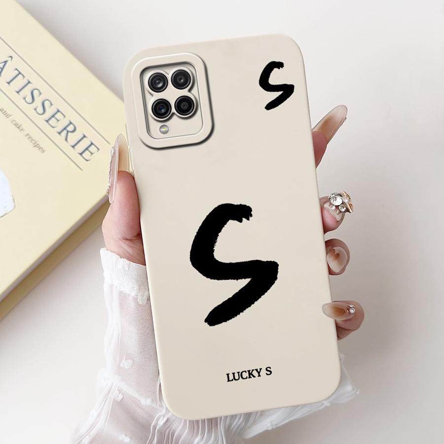 Für Samsung Galaxy A12 M12 F12 Hülle für A125F Weiches Silikon Hülle Buchstabe Bemalt Stoßfest Fundas für SamsungA12 M 12 Abdeckung