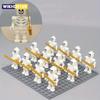 Skjelettsoldater, byggeklosser, mennesker, halloweenfigurer, minibyggeklosser, Ninja Bone People, Army Skeleton Corps
