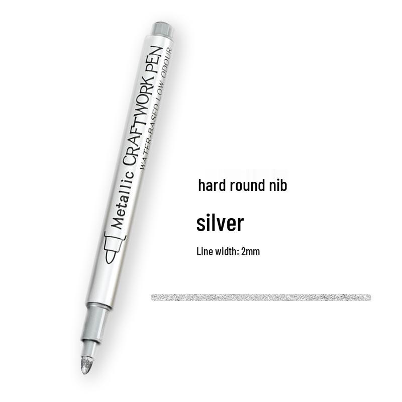 Guangna Gold & Silver Soft Tip Metal Craft Pen - Signature & Graffiti Marker