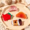 Retro Cartoon Coffee Croissant Rose Grab Clip Shark Clip At The Back Of The Head For Women Gift