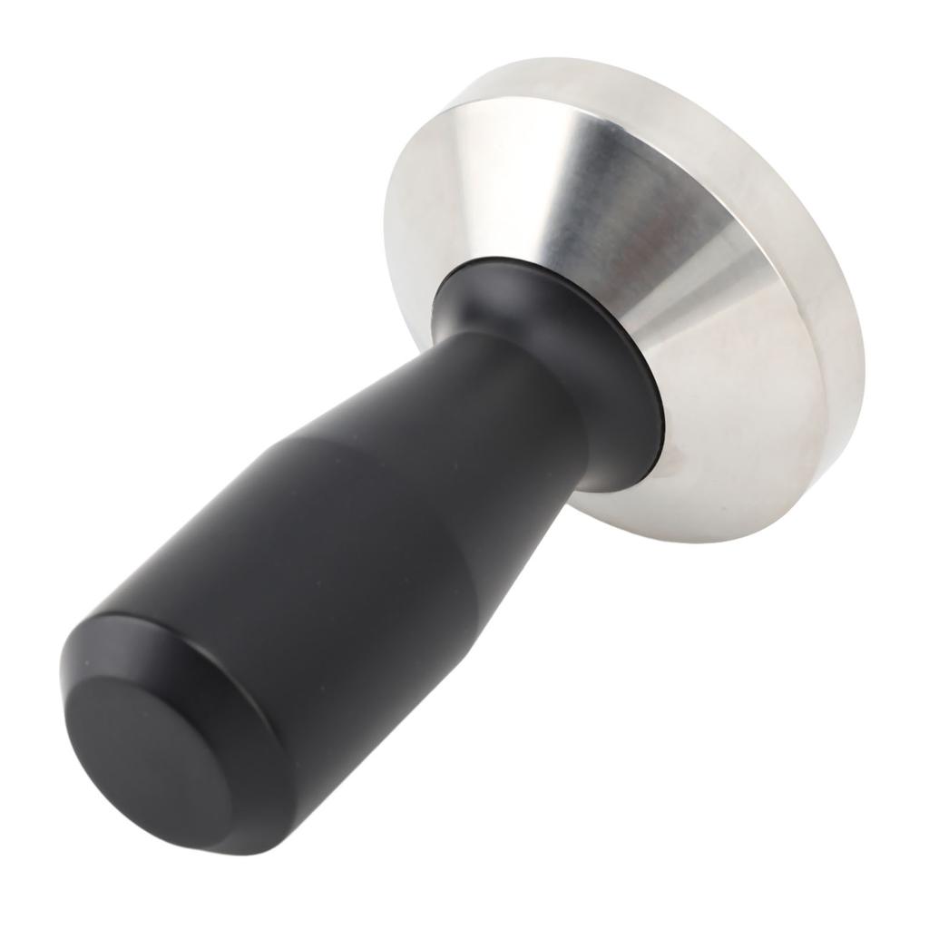 58mm Kaffeetamper Ergonomischer Griff Edelstahl Siebträger Tamper Zubehör für Kaffeemaschine Schwarz