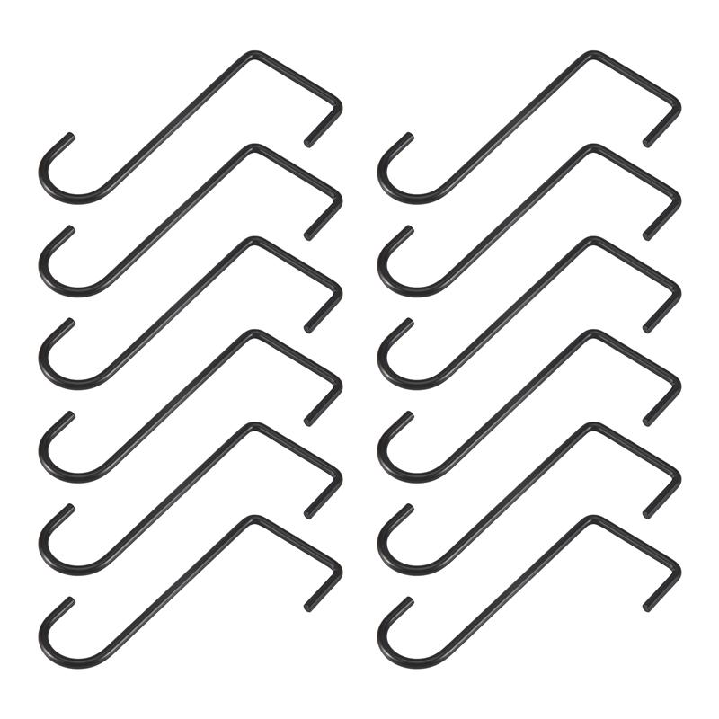AD23-12PCS Plant Hooks Hangers Garden Over Fence Hooks For Hanging Baskets, Wall Hanging Fence Hooks For Lights
