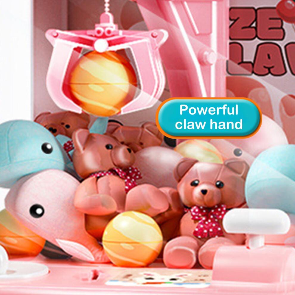 Mini Claw Machine Toy, Home Arcade Game, 180 Rotatable Claw, Music and Lights, USB Powered for 3-5 Years