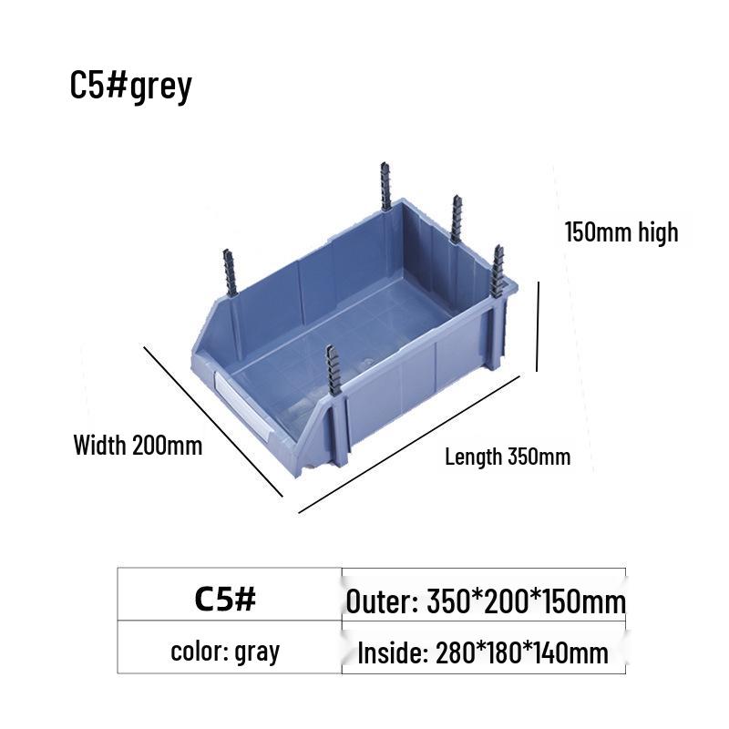 Modulare Kunststoffteile- und Werkzeugaufbewahrungsbox mit schräger Öffnung