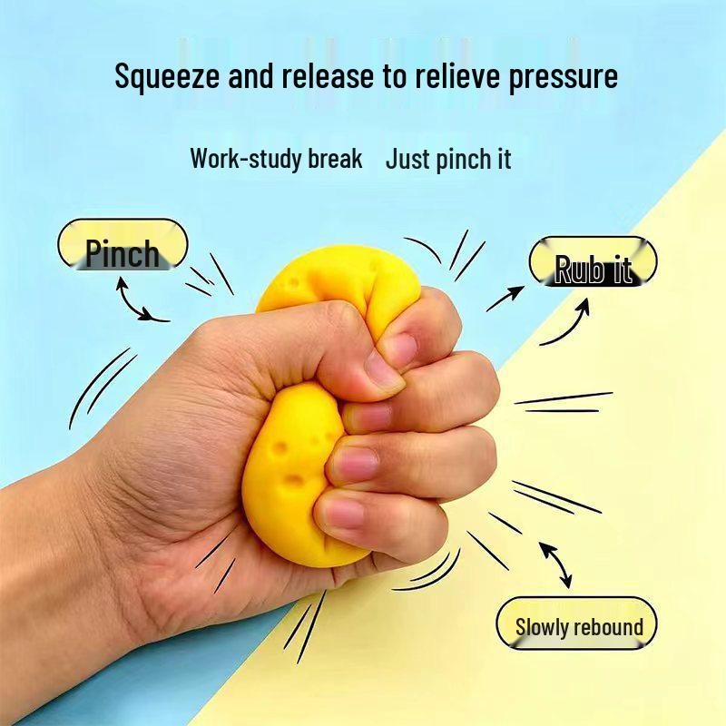 Premium Cheese-Shaped Stress Relief Toy: Slow Rebound Decompression for Office and Home
