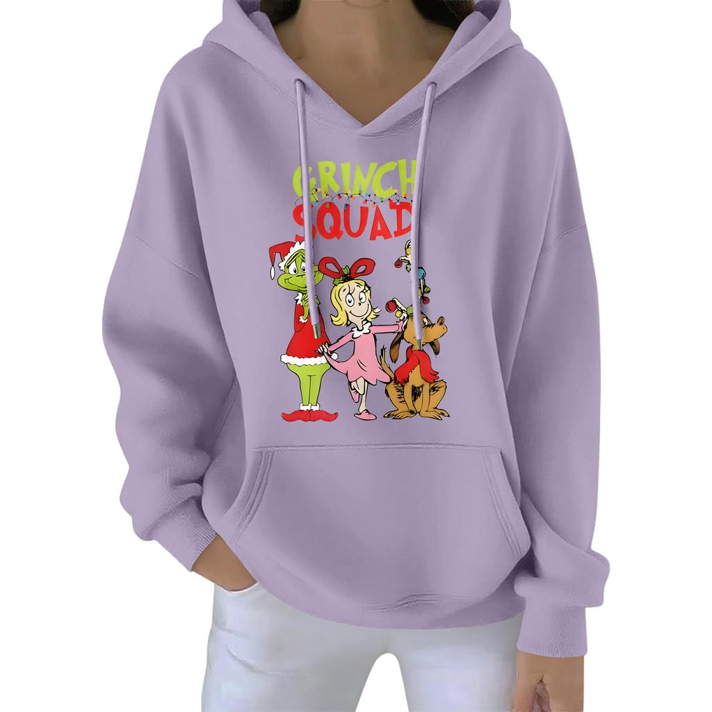Women's Christmas  Hoodie Funny Cute Christmas Holiday Sweatshirt Pullover