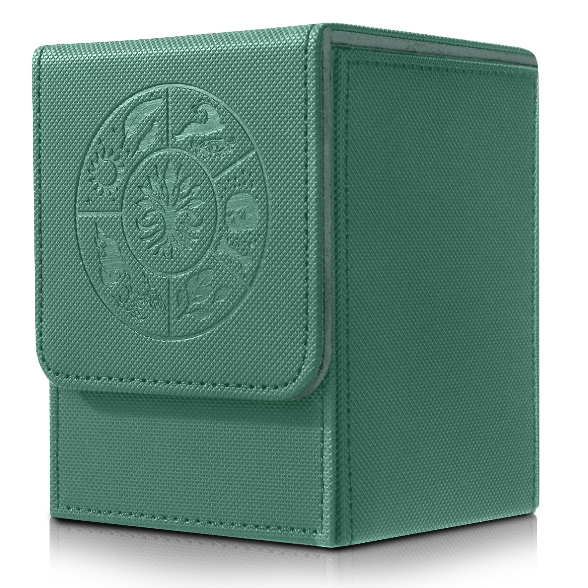 Колода Торговая Карточная ПУ Магнитные Держатели Примерно Рукав Дуэль Популярный Монстр и Различные TCG Карты Карточная Игра Коробка Кейс, Кейс, Кожа, Застежка, 100+ зелёный