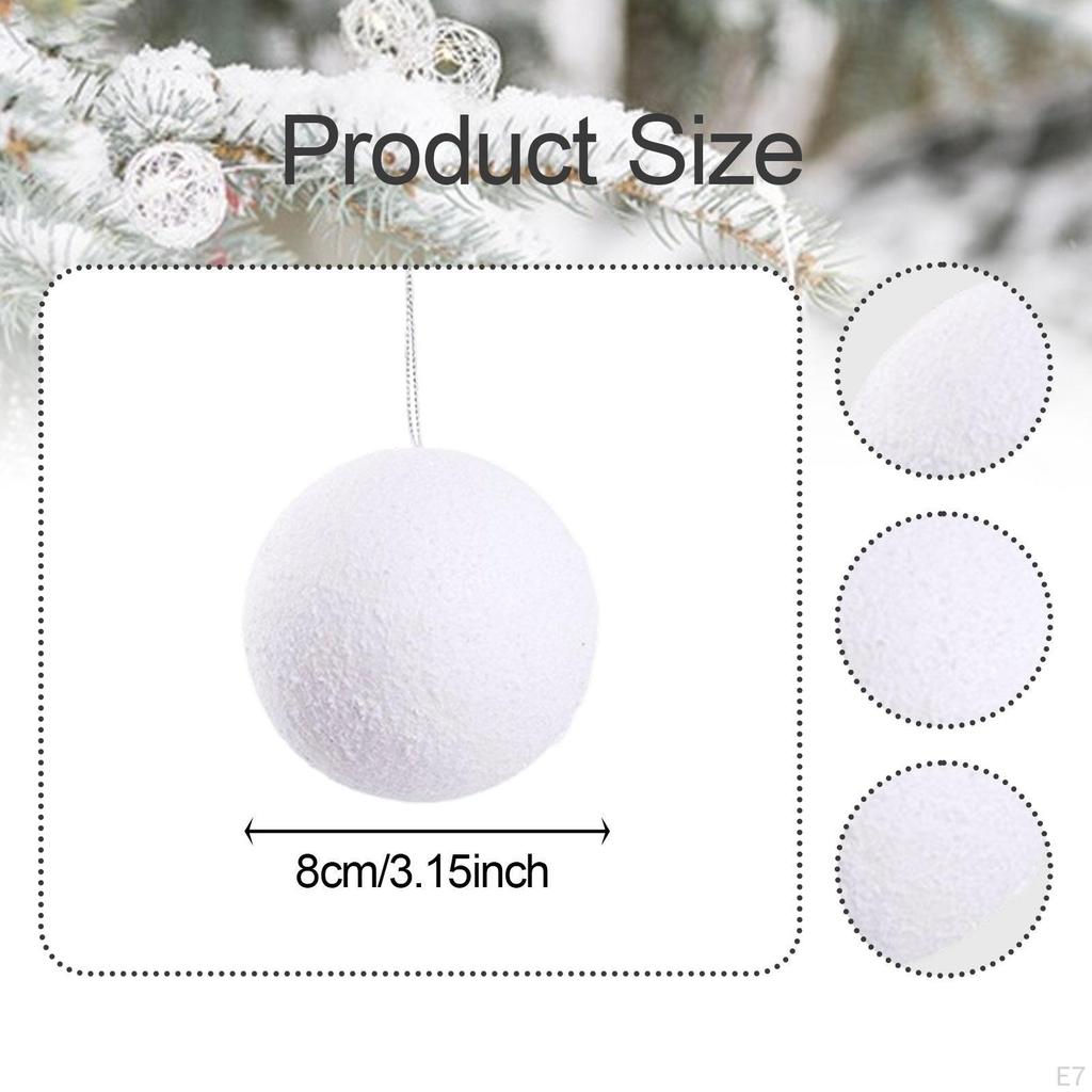 18 Pieces Christmas Balls Ornaments Tree Hanging Decorations Foam for Home Holiday