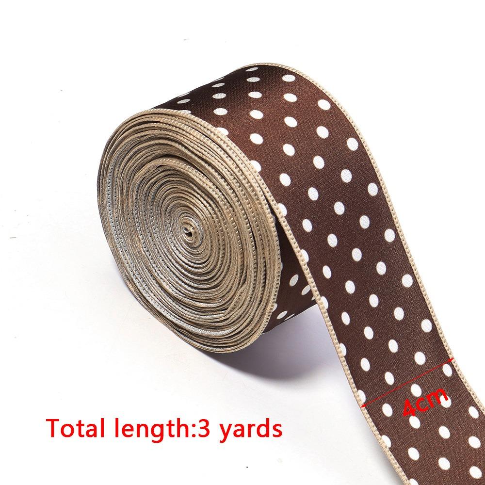 Polka Dot Printed Printed Ribbons Polyester Decoration Ribbon Decorative DIY Ribbons  Gift Wrapping