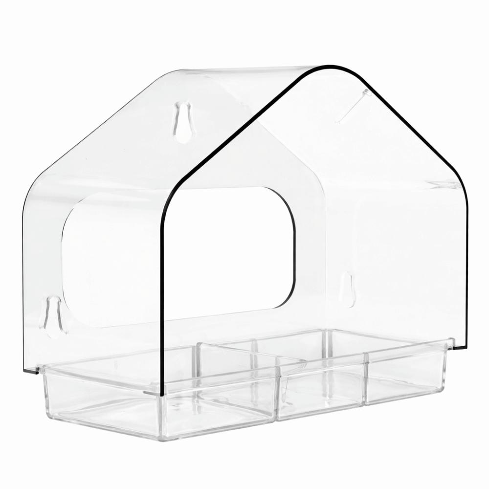 Easy-Clean Bird Feeder Acrylic Pet Accessories Creative Outdoor Feeder  Patio