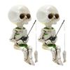 Hyack Skeleton Skull Halloween Ornament Horror Figure Set of 2
