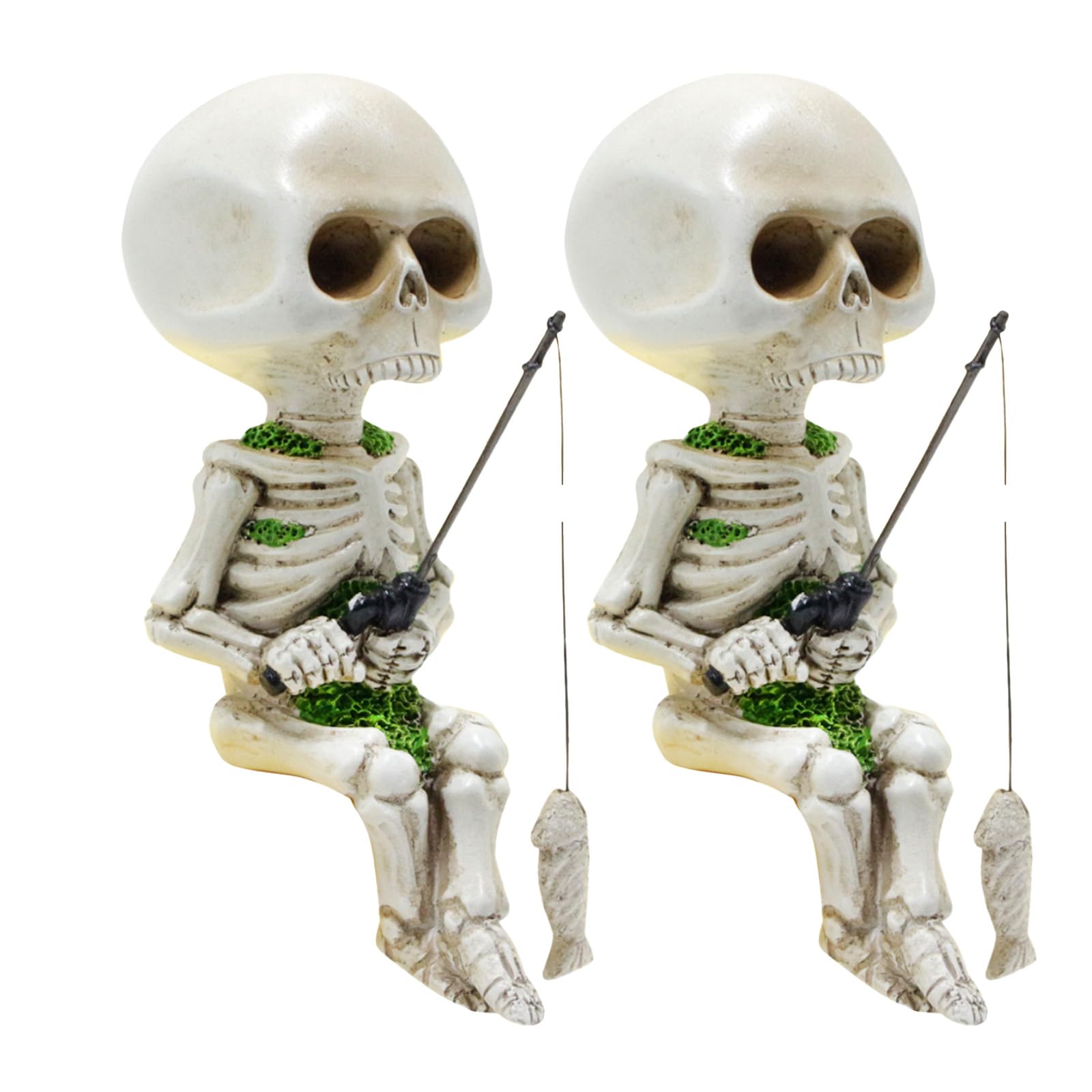 

Hyack Skeleton Skull Halloween Ornament Horror Figure Set of 2