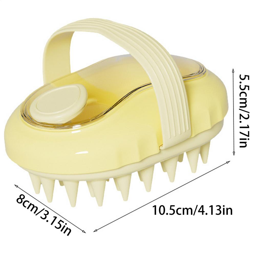 

Scalp Brush Hair Scalp Massager Silicone Soft Bristles Head Massage Exfoliator For Stress Relief Home Spa Wet Dry Hair жёлтый
