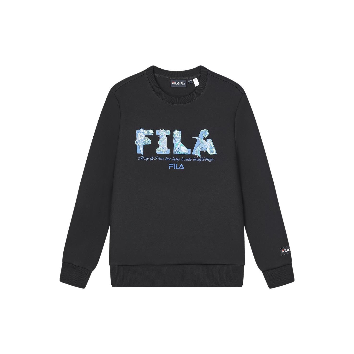 

New FILA x V&A LIANMINGKUAN Sweatshirt Men s Jet Black F11M418201F-BK S