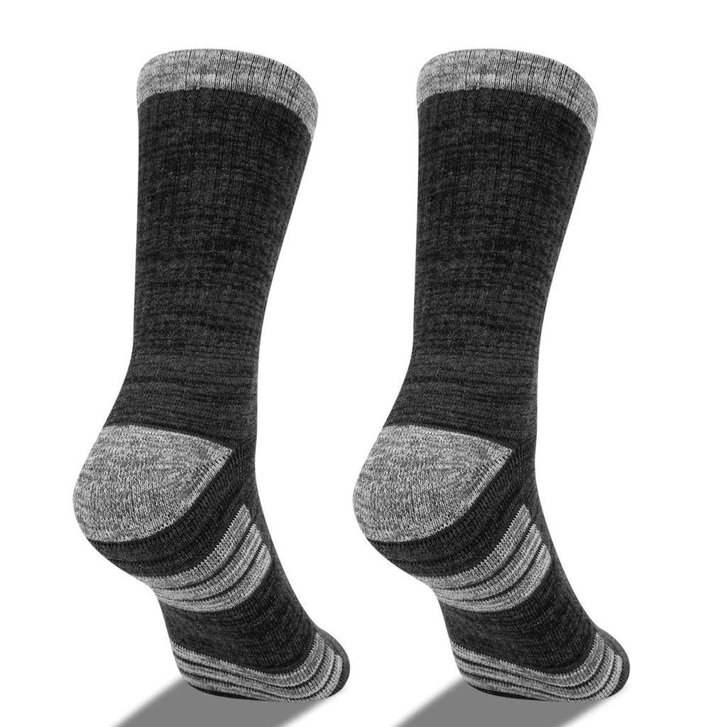 [YUEDGE] Men's Sports Socks, Thick, Cushioned, for Hiking and Trekking, Breathable, Sweat-Absorbing, Odor-Resistant, Premium Cotton, 5-Pair Set, Size