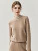 RX|2025 Light Luxury Cashmere Sweater: Women's Diamond Jacquard Round Neck Knitwear