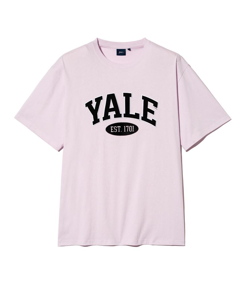 YALE Two-Tone Arch Short Sleeve T-Shirt Light Purple