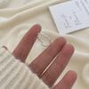 Silver Fashionable Plated Twisted Heart Ring For Women Elegant Minimalist Finger Jewelry