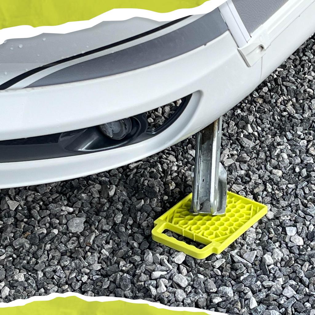 LTWHOME RV Stabilizer Pad Leveling Block Heavy Duty Mini Jack Pad Jack Mount Anti-Sinking 6.5 x 8.4 Inch 4 Pack