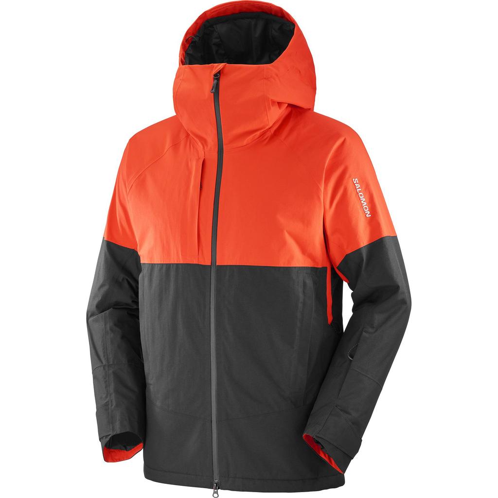 Salomon Color Block Hooded Zip-Up Drop Shoulder Long Sleeve Jacket Men Jacket Red LC2331000