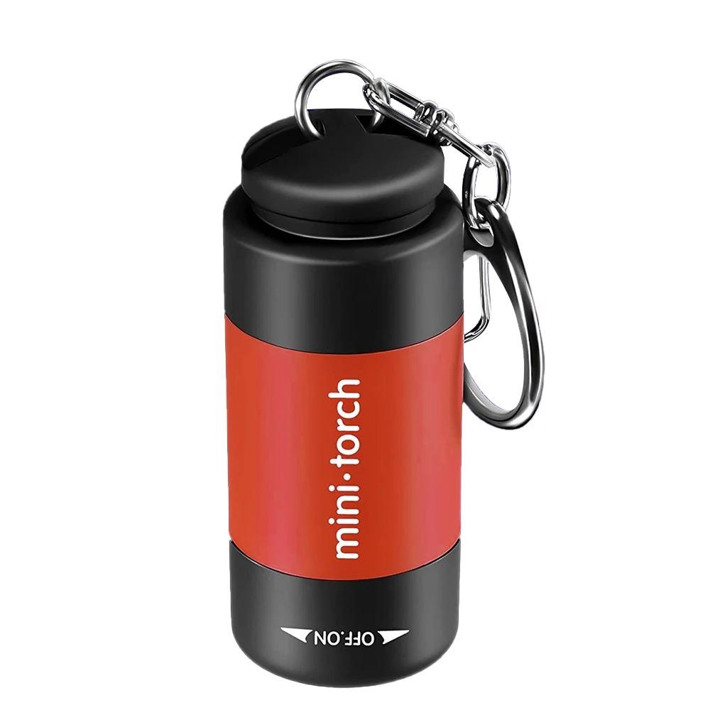 Mini Keychain Lamp Pocket USB Rechargeable LED Strong light Multifunctional Light Flashlight Waterproof Outdoor Hiking Camping