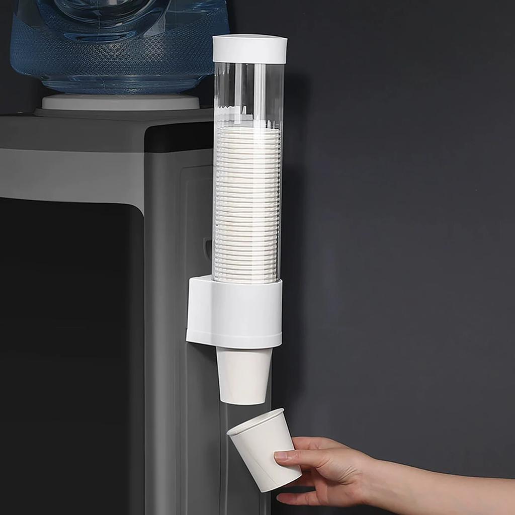 2025 New Cups Dispenser Home Automatically Drop Cup Remover Disposable Cups Plastic Cup Large Capacity Dustproof Storage Racks