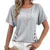 2025 Women's Casual Batwing Sleeve Round Neck T-Shirt