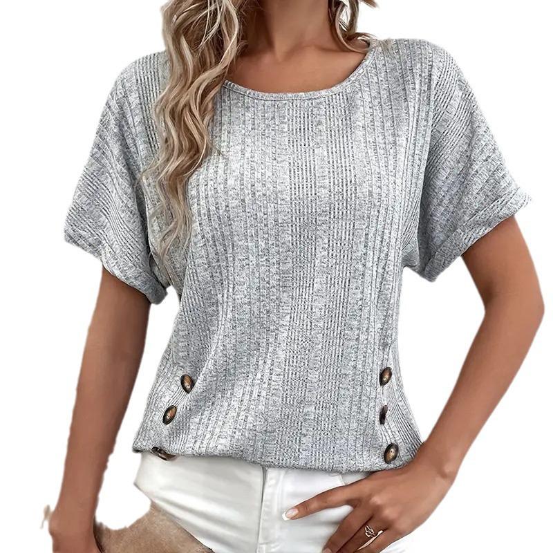 2025 Women's Casual Batwing Sleeve Round Neck T-Shirt