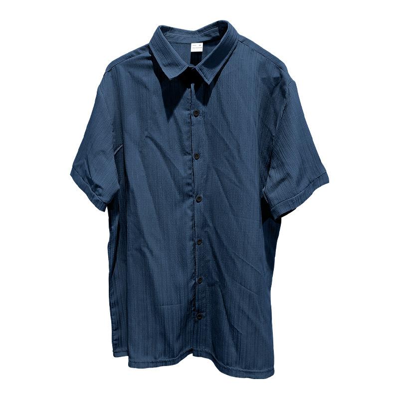 Summer Men's Casual Loose-Fit Short-Sleeved Cardigan Beach Shirt