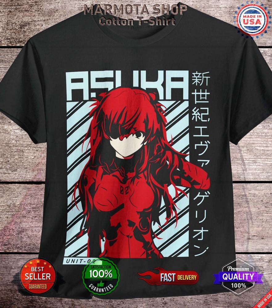 Asuka Langley Neon Genesis Evangelion Shirt Japanese Anime Tee T-Shirt Manga EVA