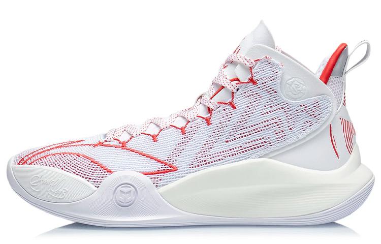 Li Ning CJ 1 CJ 1 Амортизация Скользкая Подошва Износостойкие Покрытие Поддержка Средняя Высота Баскетбольные Кроссовки для Выступлений ABAR019-5 39