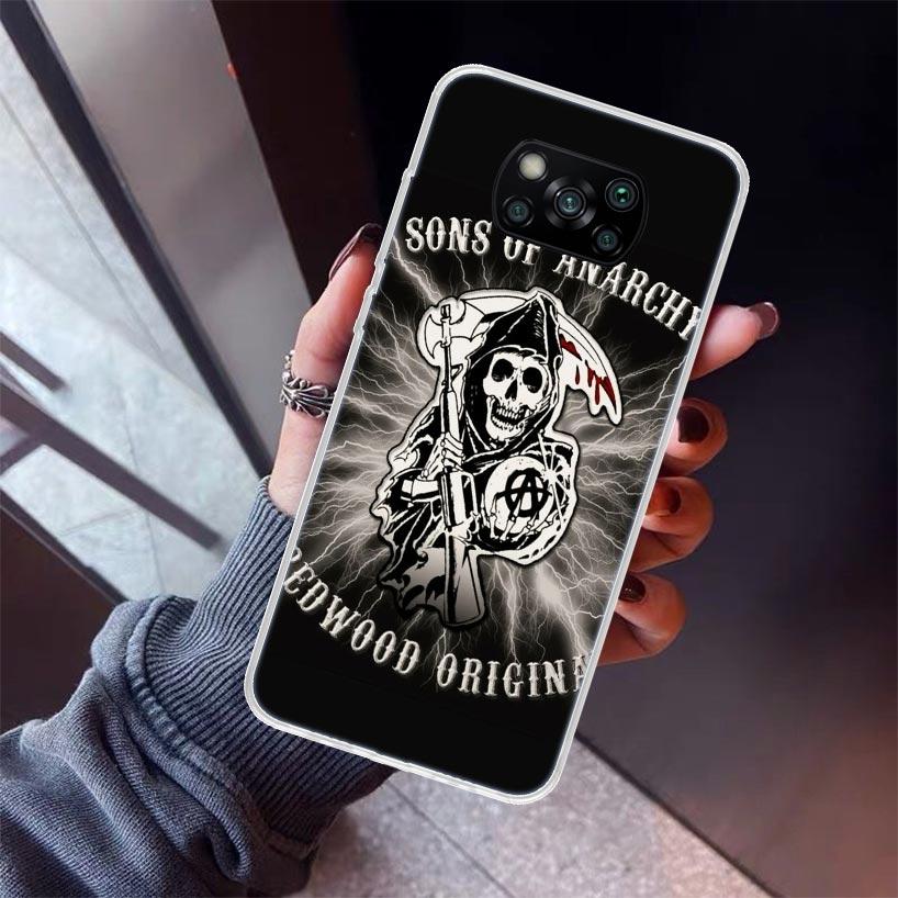 Sons Of Anarchy Eua Tv Phone Case For Xiaomi Poco X5 X6 X7 Pro F7 Ultra M7 Redmi 15C 15 13C 13 12C 12 10 10C 10A 9 9C 9T 9A Cove